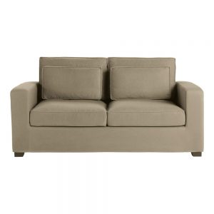 3 seater cotton sofa bed in taupe, MySmallSpace UK