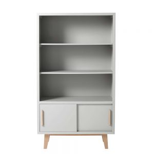 Grey wooden bookcase L 93 cm, MySmallSpace UK