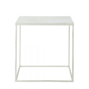 Metal coffee table in white W 45cm, MySmallSpace UK