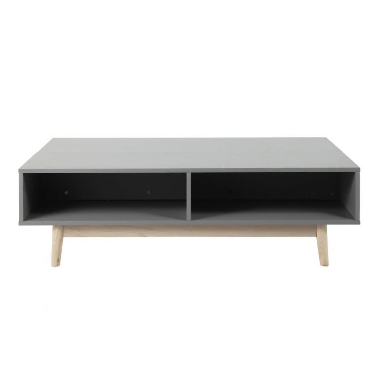 Blaga Wooden Coffee Table With Side Storage In Black - MySmallSpace UK