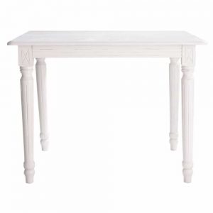 Wooden extending dining table in white W 100cm, MySmallSpace UK