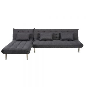 4 seater fabric corner sofa bed in heather grey, MySmallSpace UK