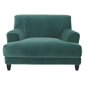 Habitat Askem Emerald Green Velvet Compact Sofa, MySmallSpace UK