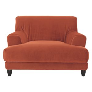 Habitat Askem Orange Velvet Compact Sofa, MySmallSpace UK