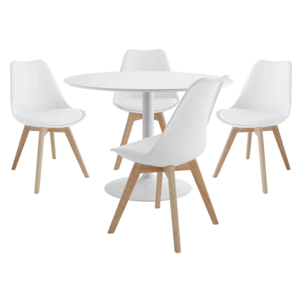 Habitat Lance 4 Seater Dining Set With Lance White Table And 4