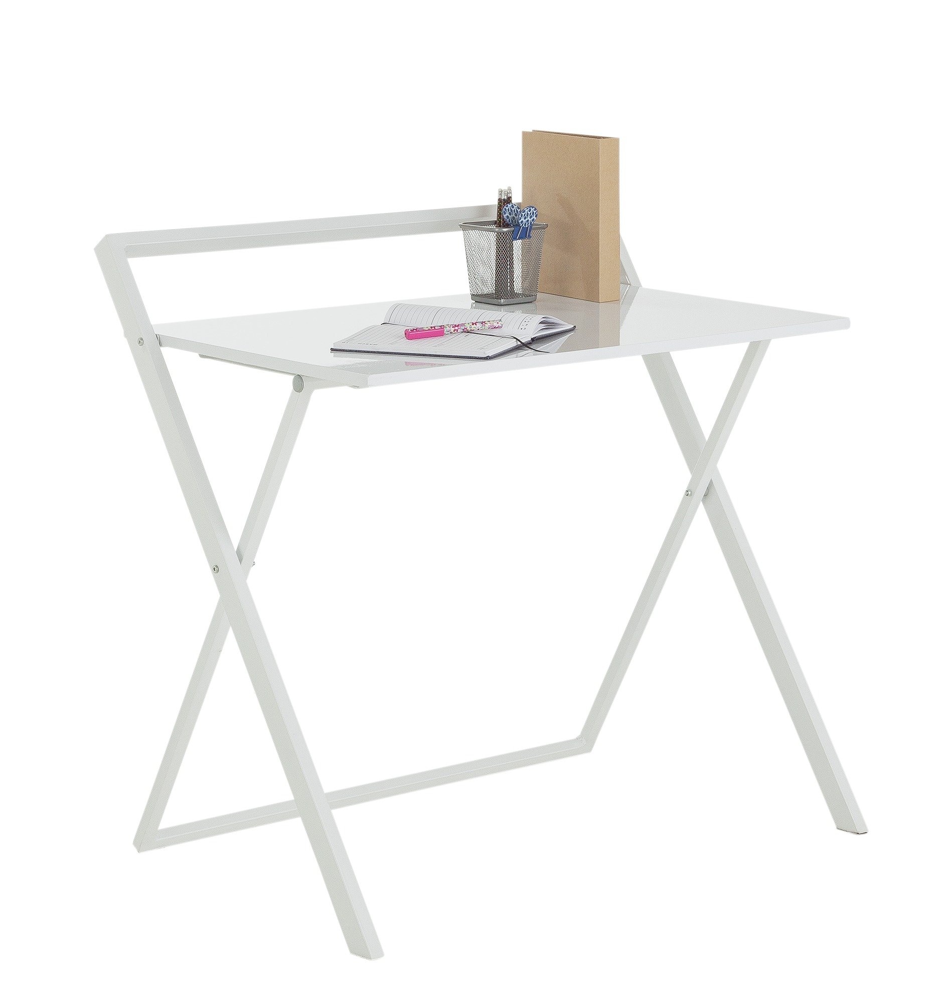 Home Compact Folding Easy Clean Desk White Mysmallspace