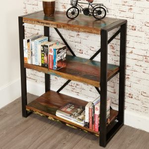 London Urban Chic Wooden Low Bookcase With 3 Shelf, MySmallSpace UK