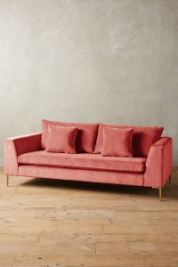 Velvet Edlyn Sofa &#8211; Medium Pink, MySmallSpace UK