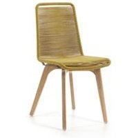 Pair of Glendon Rope Dining Chairs in Mustard