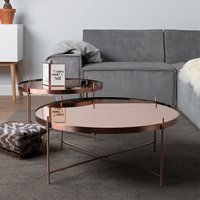 ZUIVER CUPID LIVING ROOM COFFEE TABLE in Metallic Copper Finish – Small