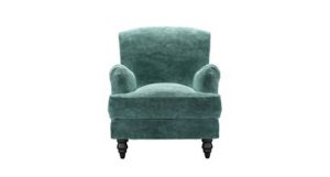 Snowdrop Small Armchair in Mermaid Roosevelt Velvet