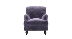 Snowdrop Small Armchair in Thistle Roosevelt Velvet