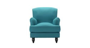 Small Snowdrop Armchair in Cyan Smart Linen