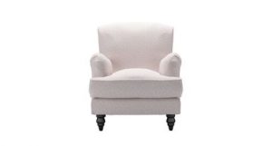 Small Snowdrop Armchair in Ola Squares Oyster Pink