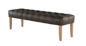 Leopold Dining Bench in Bellwether Leather – Espresso