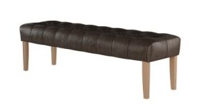 Leopold Dining Bench in Vintage Leather – Peat