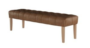 Leopold Dining Bench in Vintage Leather – Tan