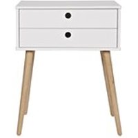 RETRO 2 DRAWER SIDE TABLE in Pine