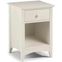 CAMEO 1 DRAWER BEDSIDE CABINET in Stone White