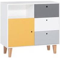 VOX CONCEPT CHEST OF DRAWERS in Grey & Yellow