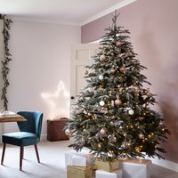 7ft Frosted Mountain Spruce Pre Lit Christmas Tree