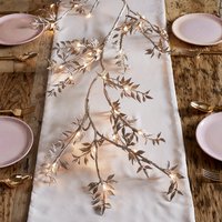 1.5m Pre Lit Glitter Leaf Christmas Garland
