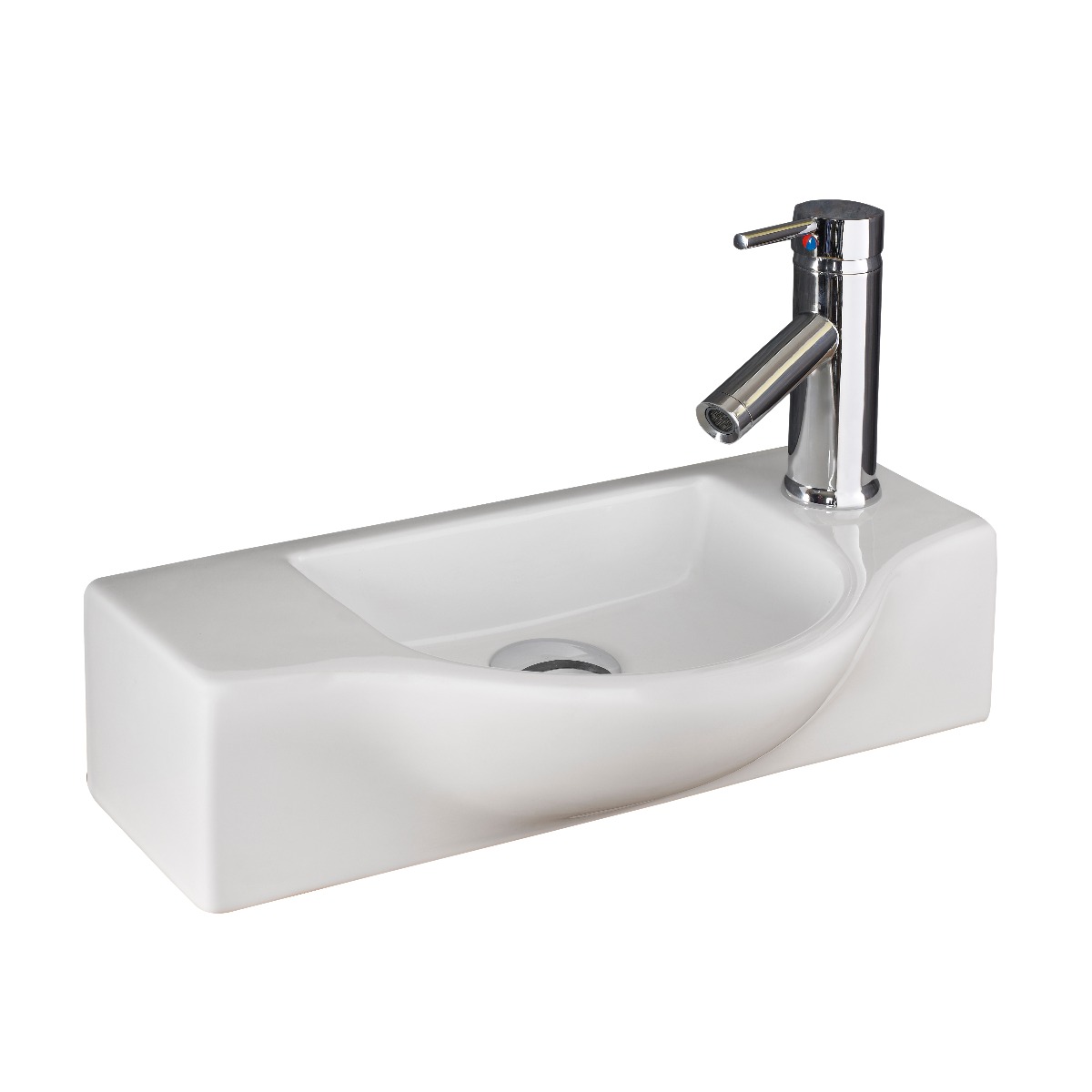 Clickbasin Narrow Wall Mounted Slim Basin Bathroom Sink 510mm X 230mm Porto Diy Tools Kitchen Bath Fixtures