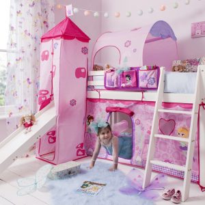 cabin-bed-with-slide-tent-tower-tunnel-top-pocket-in-fairies-design-p64-6050_image