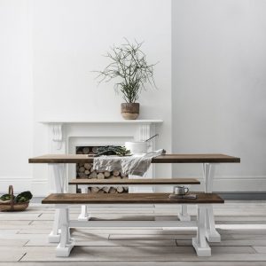 canterbury-farmhouse-table-and-2-benches-in-white-and-dark-pine-p977-6495_image