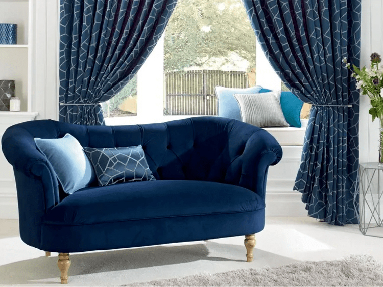 classic blue sofa cover