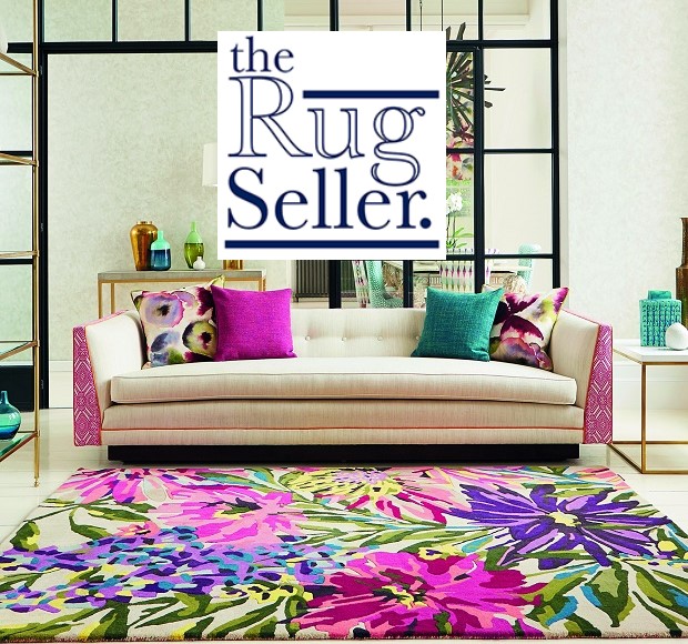 The Rug Seller Floreale Modern Floral Bright Wool Rug