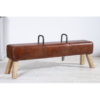 Brown Leather Pommel Bench