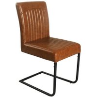 Tan Leather Dining Chairs X 4