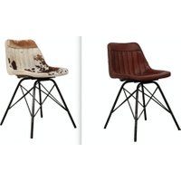 Leather Industrial & Cowhide Dining Chairs
