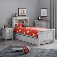 Maine-Bookcase-Bed-in-Dove-Grey-with-Trundle-Bed