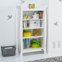 Nursery-Bookshelves-with-4-Compartments-in-White