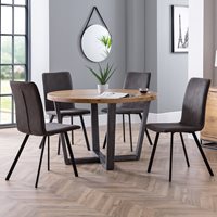 Round-Brooklyn-Dining-Set-with-Upholstered-Monroe-Chairs