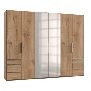 alkesia-mirror-6-doors-wardrobe-planked-oak-6-drawers