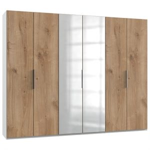 alkesia-mirrored-wardrobe-planked-oak-white-6-doors