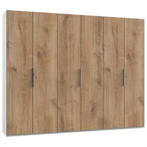 alkesia-wooden-wardrobe-planked-oak-white-6-doors
