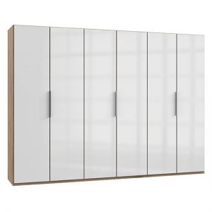 kraz-wooden-wardrobe-white-n-planked-oak-6-doors