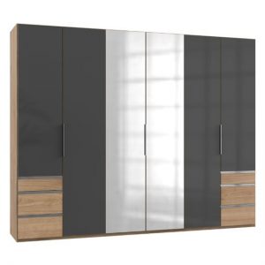 lloyd-tall-6-doors-mirror-wardrobe-gloss-grey-planked-oak