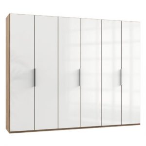 lloyd-tall-wardrobe-gloss-white-planked-oak-6-doors