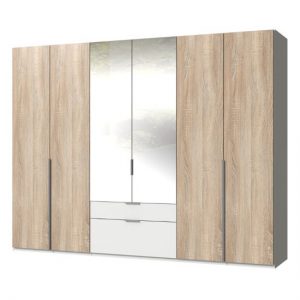 new-york-mirrored-6-doors-wardrobe-oak-white