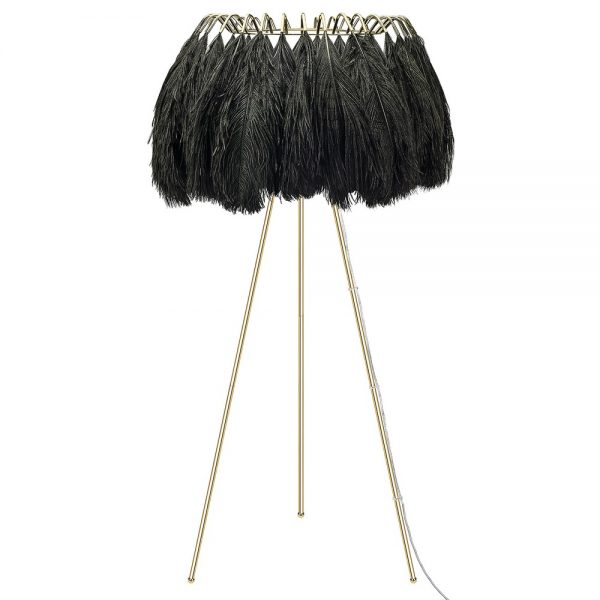 Black-feather-floor-lamp