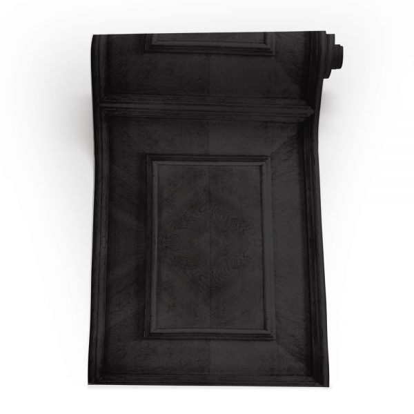 Dutch-Inlay-Panelling-Wallpaper-Charcoal-roll