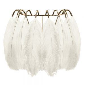 White-Feather-Wall-Lamp