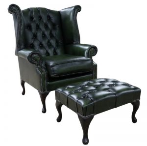 chesterfield-georgian-queen-anne-wing-chair-footool-antique-green-leather-product-google-base