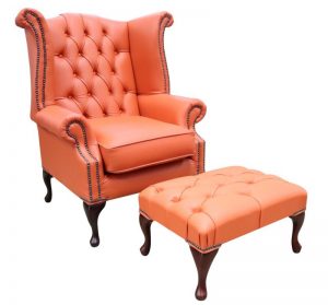 chesterfield-queen-anne-wing-chair-orange-flamenco-leather-footstool-product-google-base