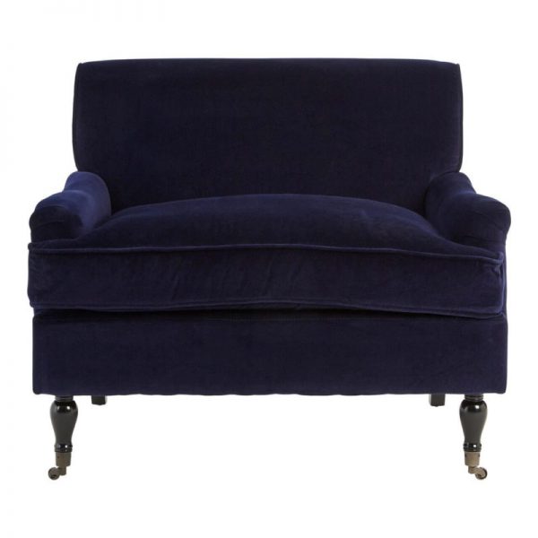 gilla-midnight-blue-plush-velvet-armchair-with-front-caster-wheels-legs-product-google-base